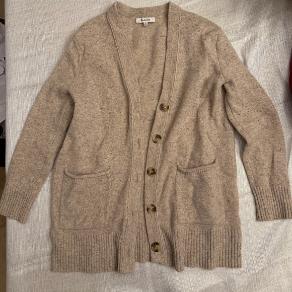Madewell Sweaters - Madewell Tan Button-Up Cardigan